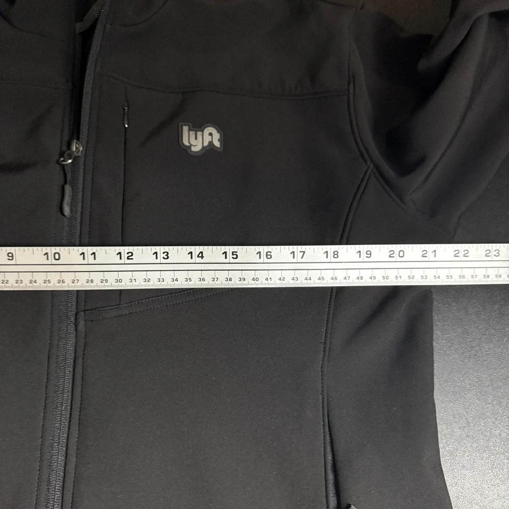 Lyft Softshell Jacket Black Full Zip Fleece‎ Lined Mens XL - Picture 6 of 6